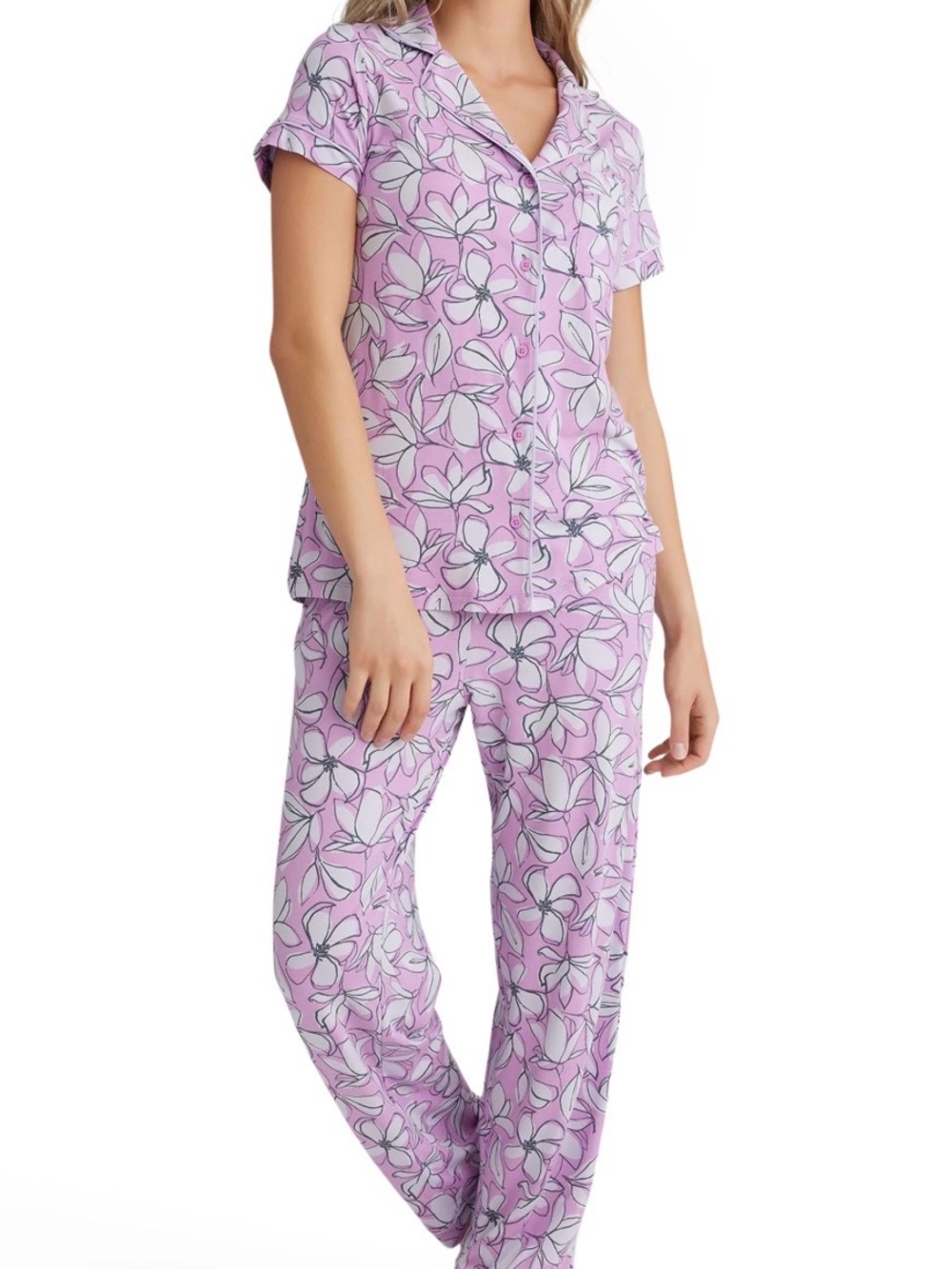 Tommy John Women's Downtime Pajama Top & Pant Set in
Violet Magnolias